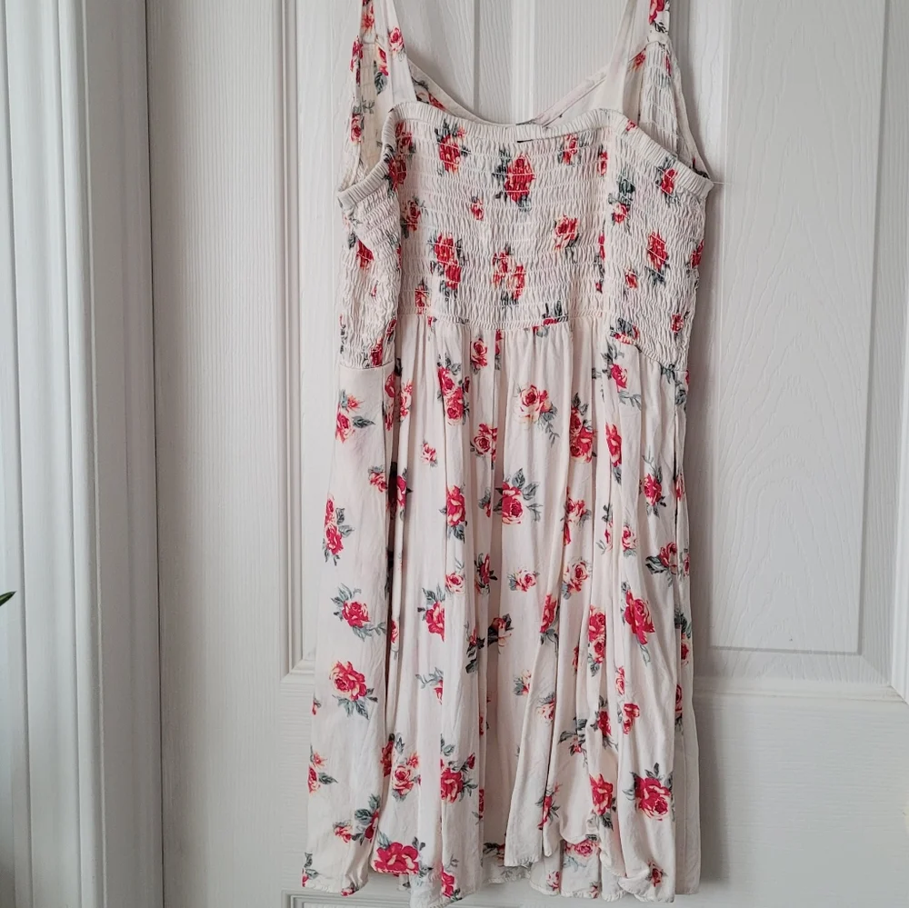 Forever 21 Rose Print Mini Dress, Size L - Picture 5 of 7